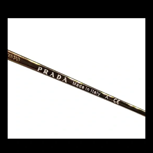 PRADA VPR 60U 5AK-1O1 Gold Authentic 53mm Semi-Rimless Eyeglasses New Women’s - Picture 6 of 9